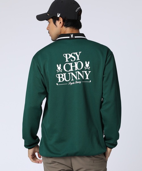 Psycho Bunny（サイコバニー）の「[GOLF]モダングラフィック ロングスリーブポロシャツ（ポロシャツ・メンズ・ダークグリーン/ホワイト/ブラック・MEDIUM/X-LARGE/LARGE）」の16枚目の写真