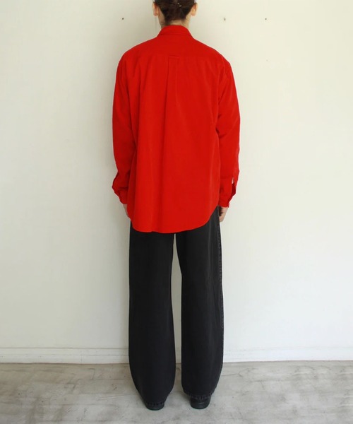 soe（ソーイ）の「Garment Dyed Dad Shirts RED（シャツ/ブラウス・メンズ・レッド・1）」の2枚目の写真