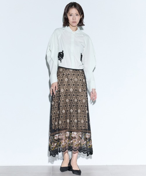 MURRAL（ミューラル）の「【MURRAL/ミューラル】Trillium embroidered shirt/トゥリリアムエンブロイダリーシャツ/ブラウス（シャツ/ブラウス・レディース・ホワイト・FREE）」の12枚目の写真