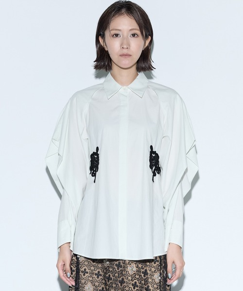 MURRAL（ミューラル）の「【MURRAL/ミューラル】Trillium embroidered shirt/トゥリリアムエンブロイダリーシャツ/ブラウス（シャツ/ブラウス・レディース・ホワイト・FREE）」の14枚目の写真