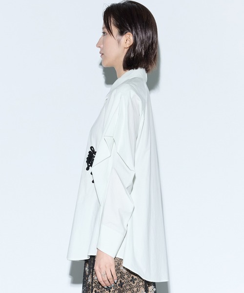 MURRAL（ミューラル）の「【MURRAL/ミューラル】Trillium embroidered shirt/トゥリリアムエンブロイダリーシャツ/ブラウス（シャツ/ブラウス・レディース・ホワイト・FREE）」の2枚目の写真