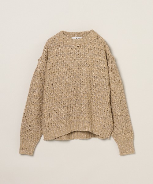 three dots(スリードッツ)の「スパークリング セーター(ニット/セーター・レディース・ベージュ/ホワイト系その他/チャコールグレー/ブルー・SMALL)」の3枚目の写真