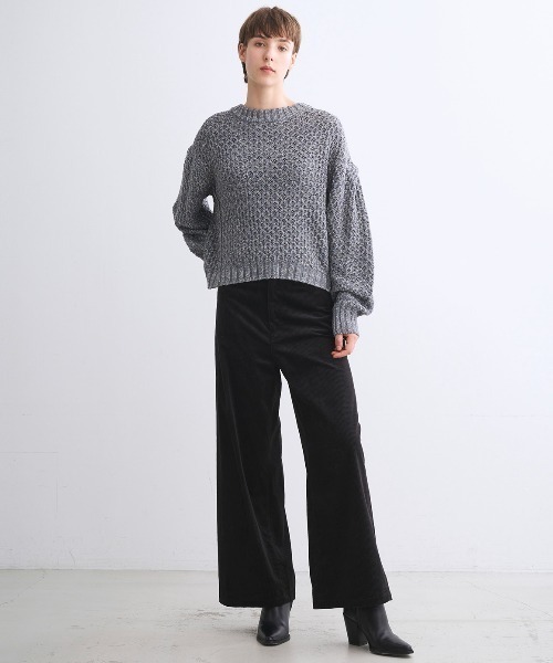 three dots(スリードッツ)の「スパークリング セーター(ニット/セーター・レディース・ベージュ/ホワイト系その他/チャコールグレー/ブルー・SMALL)」の13枚目の写真