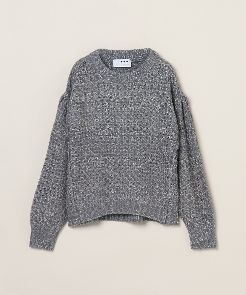 three dots(スリードッツ)の「スパークリング セーター(ニット/セーター・レディース・ベージュ/ホワイト系その他/チャコールグレー/ブルー・SMALL)」の5枚目の写真