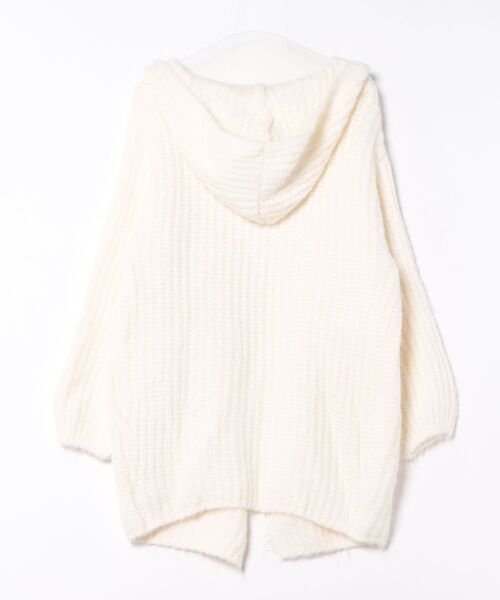 STAY MOTION（ステイモーション）の「【WEB限定】フード付きオーバーサイズニットカーディガン［韓国ファッション カジュアル］（カーディガン/ボレロ・レディース・グレー/アイボリー/ブラウン・F）」の7枚目の写真