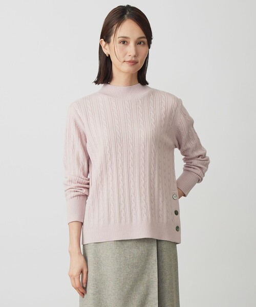 J.PRESS(ジェイプレス)の「WOOL BLEND AIR ハイネック ニット(ニット/セーター・レディース・ライトグリーン系/ピンク系/ライトグレー系/レッド系・T15/T13)」の3枚目の写真