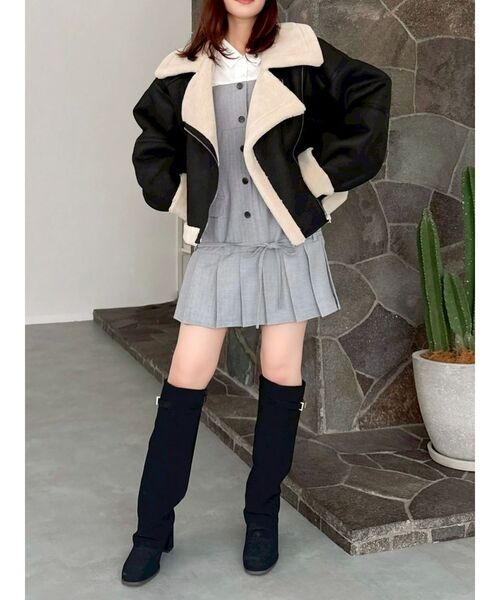 セール】スソプリーツジャケットミニワンピース（ワンピース