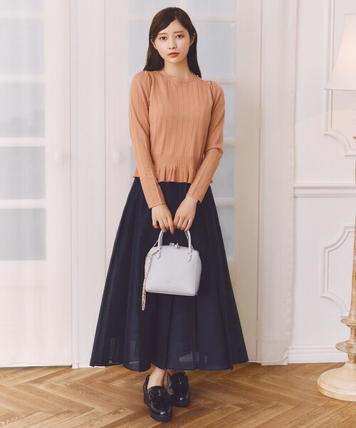 TOCCA(トッカ)の「LUNA VEIL スカート(スカート・レディース・ベージュ系/ネイビー系・0/4)」の2枚目の写真