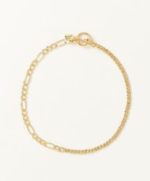 XOLO(V)XOLO JEWELRY / V@WG[FyONLY ARKzʒ Double Bracelet Basic 4mm & Figaro 6mm / GOLDFONLYARK-9-2508[COR](uXbg)