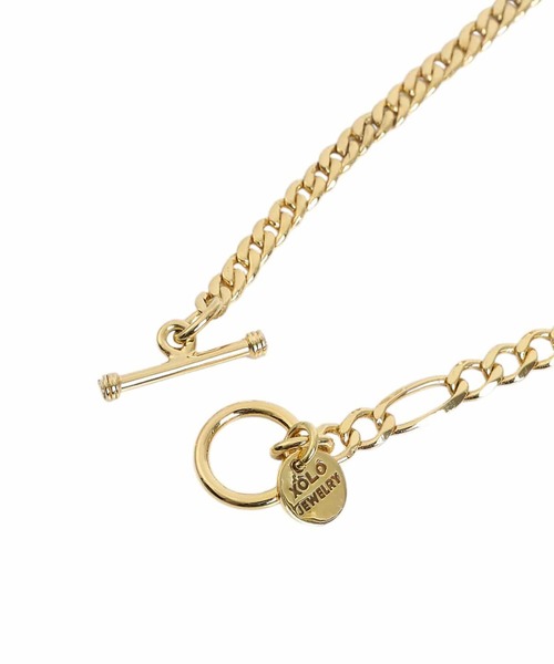 XOLO（ショロ）の「XOLO JEWELRY / ショロジュエリー：別注 Double Bracelet Basic 4mm & Figaro 6mm / GOLD：ONLYARK-9-2508[COR]（ブレスレット・メンズ・ゴールド・FREE）」の3枚目の写真