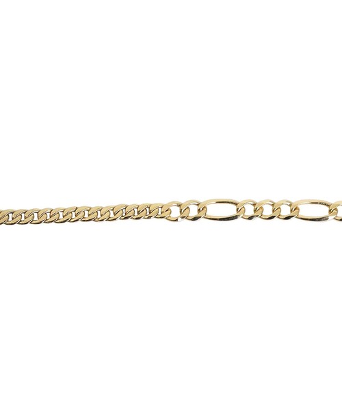 XOLO（ショロ）の「XOLO JEWELRY / ショロジュエリー：別注 Double Bracelet Basic 4mm & Figaro 6mm / GOLD：ONLYARK-9-2508[COR]（ブレスレット・メンズ・ゴールド・FREE）」の4枚目の写真