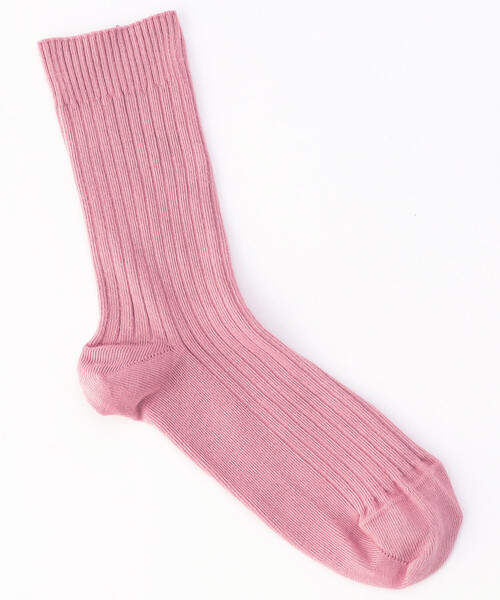 BASERANGE（ベースレンジ）の「Baserange/ベースレンジ RIB OVERANKLE SOCKS / SORO-CR-WI25 / リブソックス（ソックス/靴下・レディース・ピンク/レッド/ラベンダー・36）」の3枚目の写真