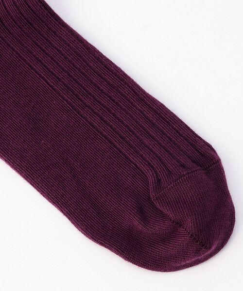 BASERANGE（ベースレンジ）の「Baserange/ベースレンジ RIB OVERANKLE SOCKS / SORO-CR-WI25 / リブソックス（ソックス/靴下・レディース・ピンク/レッド/ラベンダー・36）」の6枚目の写真