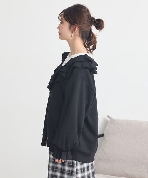 セール】フリルカラーZipウラケブルゾン（ブルゾン）｜earth