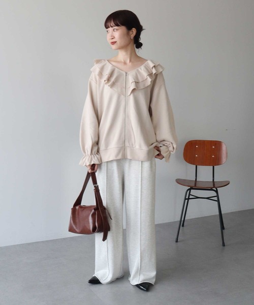 セール】フリルカラーZipウラケブルゾン（ブルゾン）｜earth