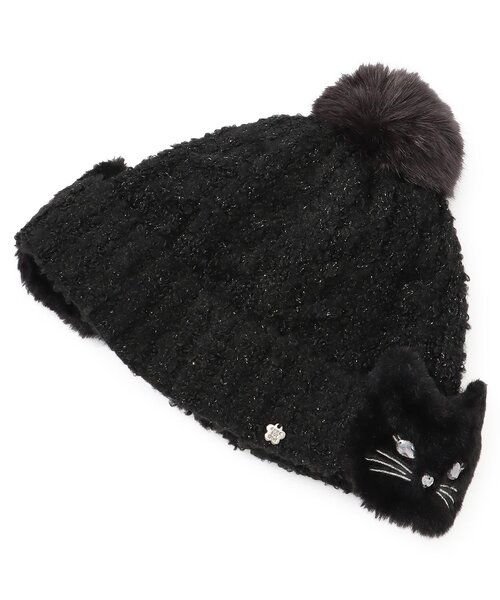ネコ耳当てつきニット帽（ニットキャップ/ビーニー）｜ANNA SUI mini