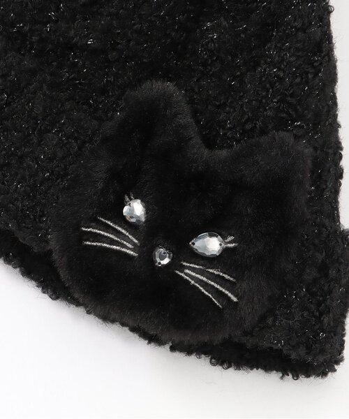 ネコ耳当てつきニット帽（ニットキャップ/ビーニー）｜ANNA SUI