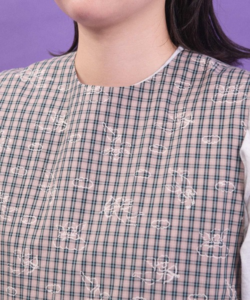 I am I in fact...（アイアムアイインファクト）の「ANGEL CHECK　onepiece（ワンピース・レディース・グレー/ベージュ・FREE）」の10枚目の写真