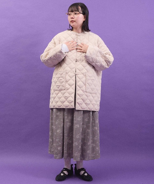 I am I in fact...（アイアムアイインファクト）の「ANGEL CHECK　onepiece（ワンピース・レディース・グレー/ベージュ・FREE）」の20枚目の写真