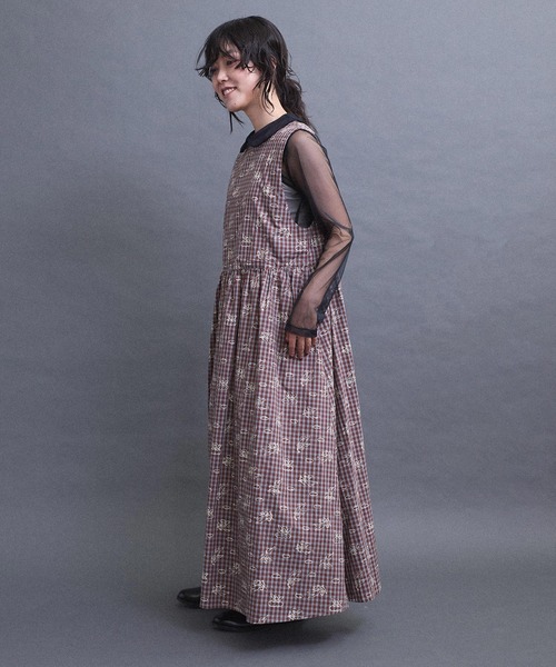 I am I in fact...（アイアムアイインファクト）の「ANGEL CHECK　onepiece（ワンピース・レディース・グレー/ベージュ・FREE）」の13枚目の写真