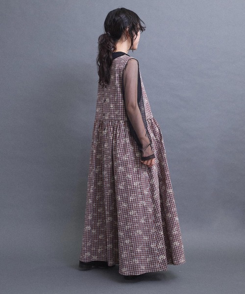 I am I in fact...（アイアムアイインファクト）の「ANGEL CHECK　onepiece（ワンピース・レディース・グレー/ベージュ・FREE）」の15枚目の写真