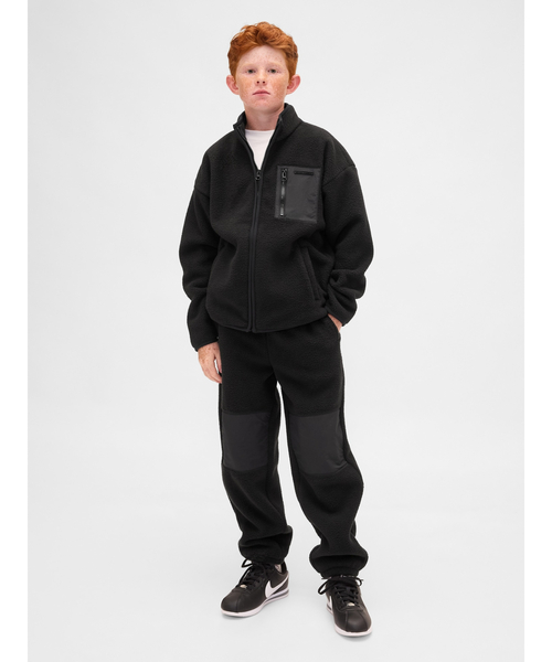 リラックスフィット ボアジャケット (キッズ)（スウェット）｜GAP