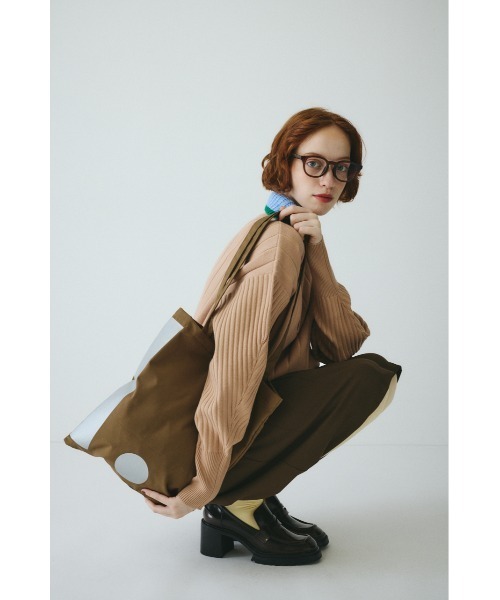 HeRIN.CYE（ヘリンドットサイ）の「H logo tote bag　　Hロゴトートバッグ（トートバッグ・レディース・オレンジ/ブラウン/ブルー・FREE）」の4枚目の写真