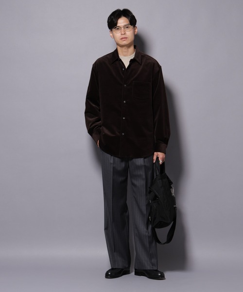 NANO universe(ナノユニバース)の「AIRコーデュロイ レギュラーカラーシャツ/STRETCH(シャツ/ブラウス・メンズ・ライトベージュ/ブラック/ダークブラウン・L/M)」の21枚目の写真