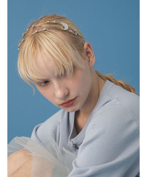 FURFUR ムーン＆スターモチーフカチューシャ シルバー FURFUR（ファーファー）の「ムーン＆スターモチーフカチューシャ