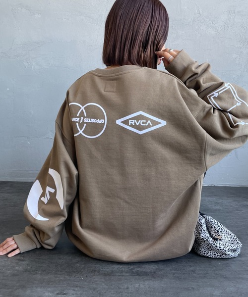RVCA（ルーカ）の「【WEB限定】[RVCA/ルーカ] STACKHOUSE CR バックプリント クルーネックスウェット【追加】（スウェット・レディース・ブラック/オフホワイト/キャメル・M/L/XL）」の3枚目の写真