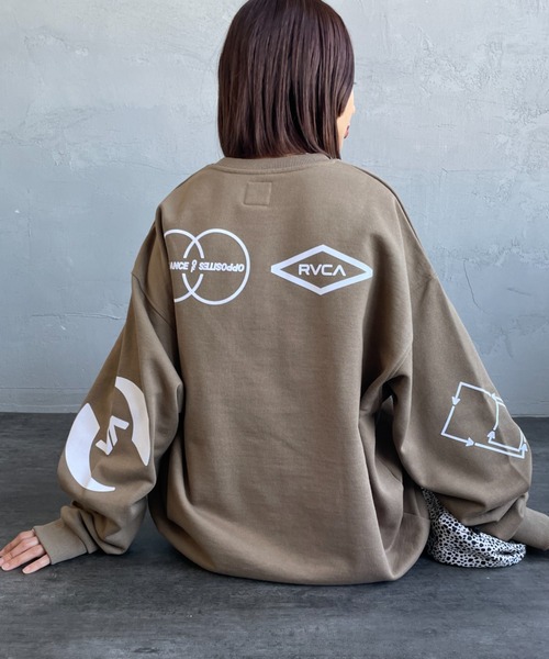 RVCA（ルーカ）の「【WEB限定】[RVCA/ルーカ] STACKHOUSE CR バックプリント クルーネックスウェット【追加】（スウェット・レディース・ブラック/オフホワイト/キャメル・M/L/XL）」の15枚目の写真