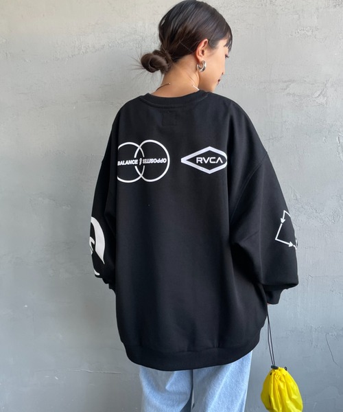 RVCA（ルーカ）の「【WEB限定】[RVCA/ルーカ] STACKHOUSE CR バックプリント クルーネックスウェット【追加】（スウェット・レディース・ブラック/オフホワイト/キャメル・M/L/XL）」の20枚目の写真