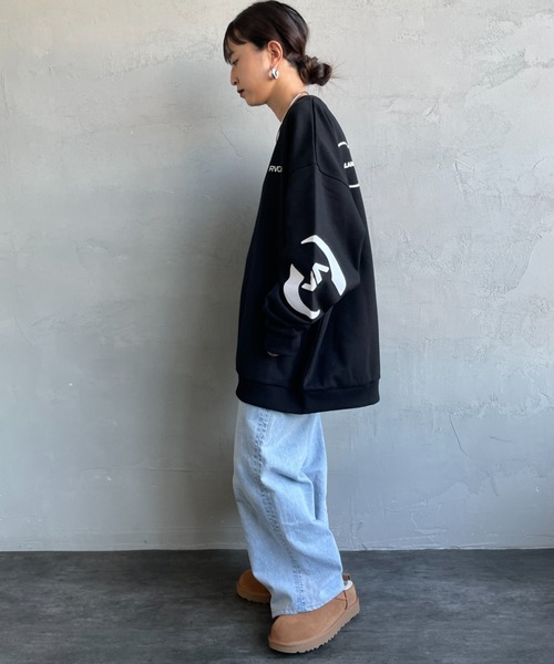 RVCA（ルーカ）の「【WEB限定】[RVCA/ルーカ] STACKHOUSE CR バックプリント クルーネックスウェット【追加】（スウェット・レディース・ブラック/オフホワイト/キャメル・M/L/XL）」の22枚目の写真
