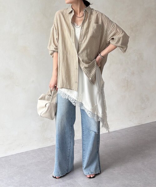 DouDou（ドゥドゥ）の「アシメレースキャミ（キャミソール）」 - WEAR