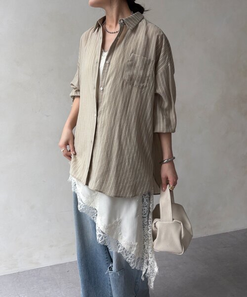 DouDou（ドゥドゥ）の「アシメレースキャミ（キャミソール）」 - WEAR