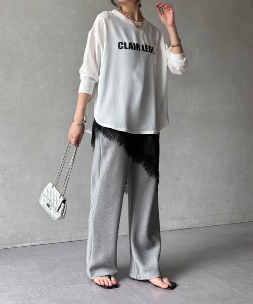 DouDou（ドゥドゥ）の「アシメレースキャミ（キャミソール・レディース・アイボリー/ブラック/ライトベージュ/ブラウン・FREE）」の13枚目の写真