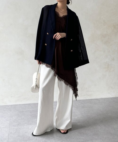 DouDou（ドゥドゥ）の「アシメレースキャミ（キャミソール）」 - WEAR