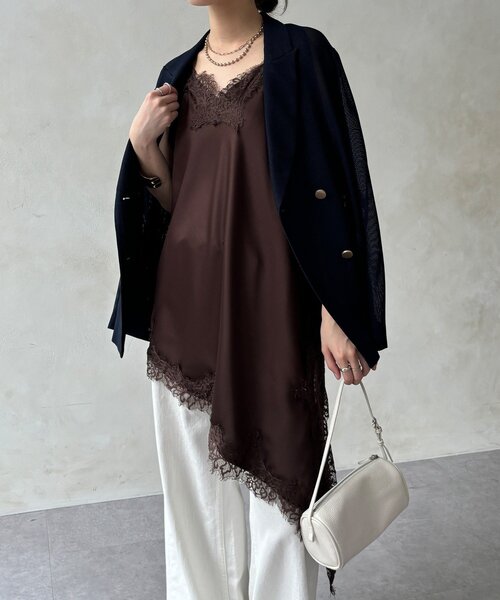 DouDou（ドゥドゥ）の「アシメレースキャミ（キャミソール）」 - WEAR