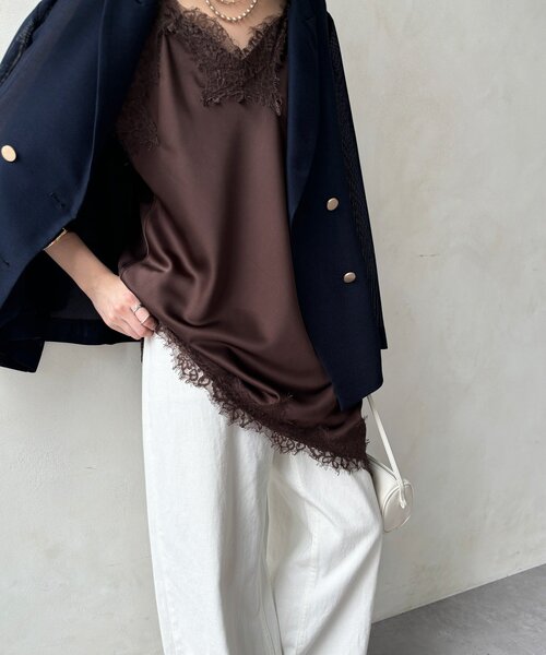 DouDou（ドゥドゥ）の「アシメレースキャミ（キャミソール）」 - WEAR