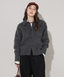 シャギーエリツキカーティガン