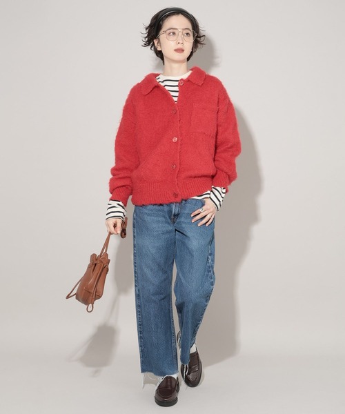 GEORGE'S(ジョージズ)の「シャギーエリツキカーティガン(カーディガン/ボレロ・レディース・チャコールグレー/レッド/イエロー・MEDIUM)」の15枚目の写真