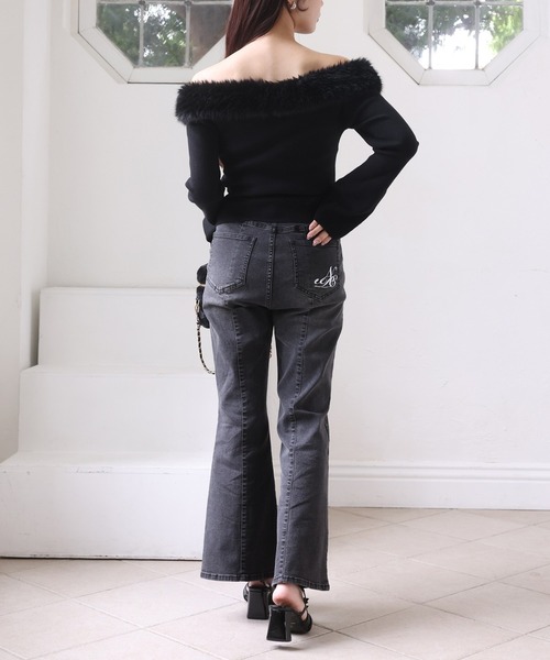 one after another NICE CLAUP(ワンアフターアナザーナイスクラップ)の「【S/Mサイズ展開】フレアデニムパンツ(デニムパンツ・レディース・ライトブルー/ブルー/グレー・MEDIUM/SMALL)」の17枚目の写真