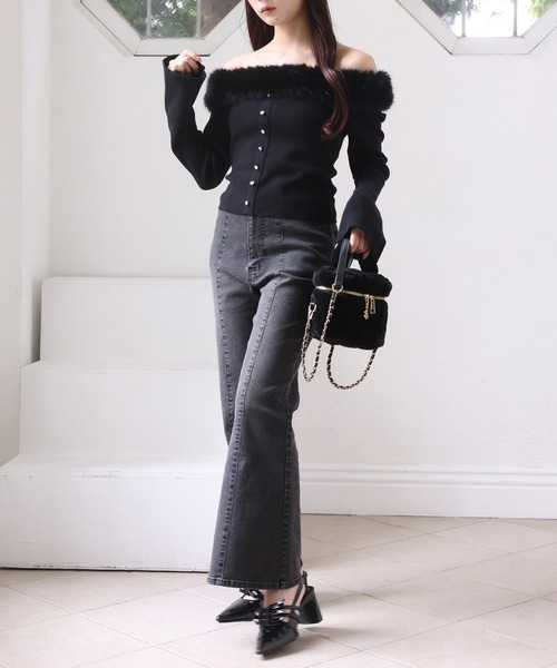 one after another NICE CLAUP(ワンアフターアナザーナイスクラップ)の「【S/Mサイズ展開】フレアデニムパンツ(デニムパンツ・レディース・ライトブルー/ブルー/グレー・MEDIUM/SMALL)」の16枚目の写真