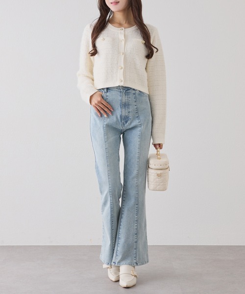 one after another NICE CLAUP(ワンアフターアナザーナイスクラップ)の「【S/Mサイズ展開】フレアデニムパンツ(デニムパンツ・レディース・ライトブルー/ブルー/グレー・MEDIUM/SMALL)」の20枚目の写真