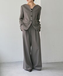 ear PAPILLONNER | ガンクラブチェックノーカラージャケット【SUM1 STYLE】(その他アウター)