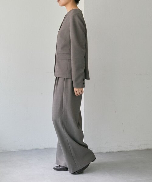 ear PAPILLONNER(イアパピヨネ)の「ガンクラブチェックノーカラージャケット【SUM1 STYLE】(その他アウター・レディース・ブラック・FREE)」の17枚目の写真