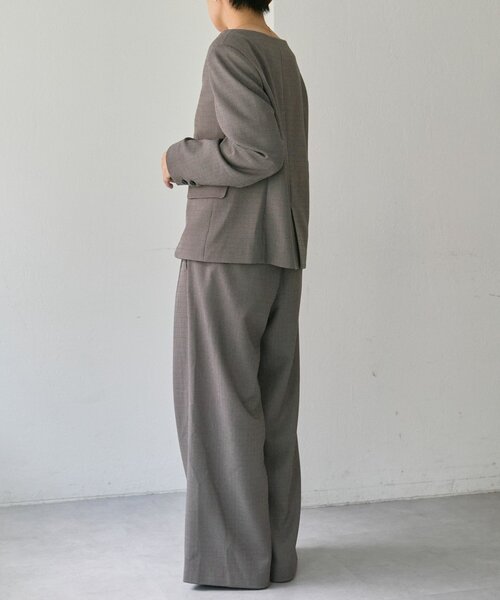 ear PAPILLONNER(イアパピヨネ)の「ガンクラブチェックノーカラージャケット【SUM1 STYLE】(その他アウター・レディース・ブラック・FREE)」の18枚目の写真