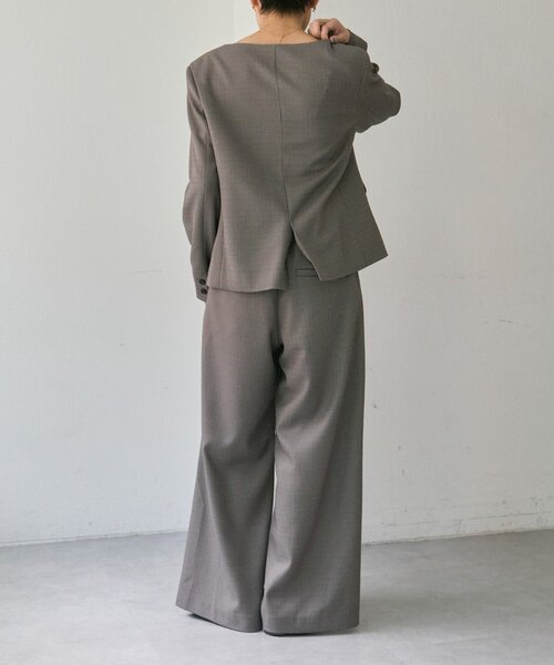 ear PAPILLONNER(イアパピヨネ)の「ガンクラブチェックノーカラージャケット【SUM1 STYLE】(その他アウター・レディース・ブラック・FREE)」の20枚目の写真