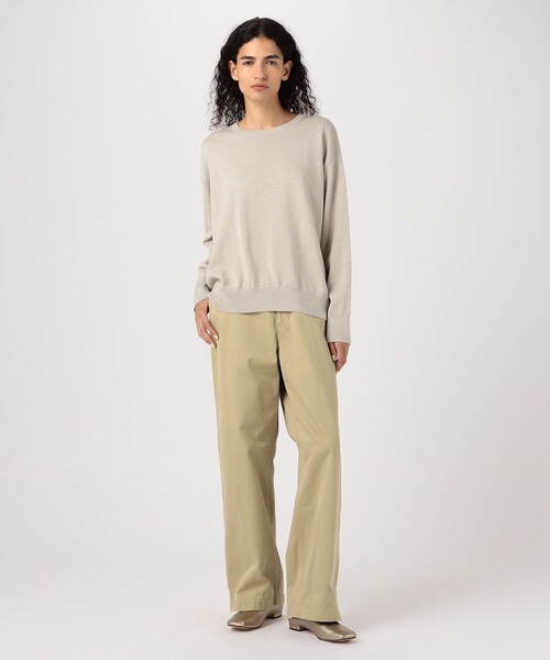 ウーステッドウール ラウンドネックプルオーバー（ニット/セーター