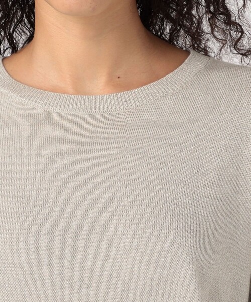 ウーステッドウール ラウンドネックプルオーバー（ニット/セーター